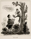 Original NYer cartoon in Nov. 18, 1961 issue.  Later redone and used as cover of his 1966 volume of cartoons.