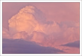 Pink Cumulus Clouds at Sunset