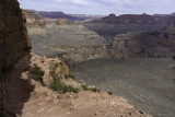 Starting the descent through the Redwall towards the Tonto Platform