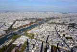 View of Paris looking northeast from the top of the Eiffel Tower
