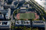 The Eiffel Tower gives a birds eye view of games played at Stade Emile Anthoine