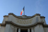 Inscription on the east wing of the Palais du Chaillot