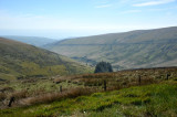 View from the central highlands down the valley that leads to Laxey