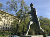 Statue of long-distance runner Paavo Nurmi, the Flying Finn (1897-1983), Turku