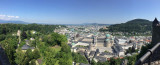 Panorama of the old city of Salzburg from Hohensalzburg Fortress