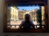 Max on the Piazza Grande, Arezzo