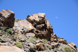 The moon and Roques de Garca, P.N. del Teide