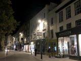 Sidney Street, Cambridge, at night