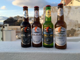 Lineup of Volkan Santorinis beers - Grey, Blonde, White, Black