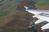 Turning for a southerly landing at Cape Town