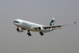 Cathay Pacific A330 landing at DXB