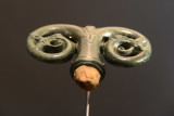 Bronze staff head with animal heads in the Urnes style, 11th C. ingvellir