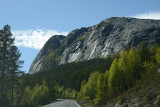 Fv337 climbing into the mountain west of Rysstad, Aust-Agder, Norway