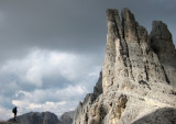 The Vajolet towers in the Dolomites, Italy - we climbed the left arete and the central tower