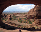 Tower Arch, Arches National Park looking towards Canyonlands