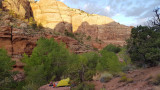 September 2019 Escalante area -DAY 3 Morning light on our camp above The Gulch