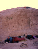 2000 Jordan - Bivvy on summit of Jebel Rum - Brian and Gavin Rees