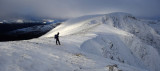 Dec 20 North Glen Clunie munros in snowy garb and low midwinter light