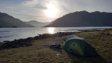 April 21 Loch Hourn camp in the morning