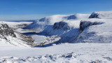 March 22 Cairngorm ski tour- View over semi frozen Loch Avon