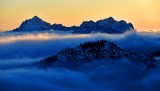 Mt Washington, Mt Jefferson and Mt Pershing at sunset, Olympic Mountains, Washington 521