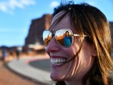 Llesa mirror glasses of Garret and The Mittens and Merrick Butte, Monument Valley 606 