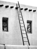 Ladder on Hotel La Fond de Taos, New Mexico 124bw