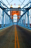 John A. Roebling Suspension Bridge,  spans the Ohio River between Cincinnati, Ohio and Covington, Kentucky 334