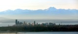 Downtown Seattle, Space Needle, Smith Tower, Puget Sound, The Brothers, Olympic Mountains, Washington 148