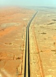 Endless Highway across Saudi Desert, Riyadh Region, Saudi Arabia 077