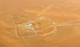 Barrier around compound, Saudi Desert, Riyadh Region, Saudi Arabia 135  