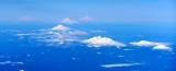 Mt Rainier, Mt Adams, Mt Hood, Mt Jefferson, Three Fingered Jack, Mt Washington, Three Sisters, Broken Top Mt, Mt Bachelor 