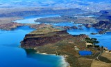 Steamboat Rock, Banks Lake, Upper Grand Coulee, Castle Rock, Eagle Rock, Electric City Airport, Osborn Bay Lake, Electric City, 