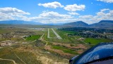 Short Final to runway at Cody Aiirport, Wyoming 241