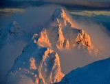 Sunset on Gunn Peak, Merchant Peak, Cascade Mountains, Index, Washington 578