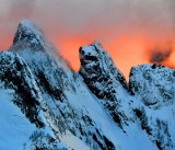 Fiery Sunset on Garfield Mountain, Cascade Mountains, Washington 725
