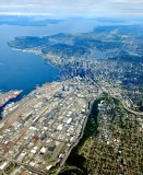 Seattle Skyline, Lake Union and Ship Canal, Seattle Waterfront, Seattle - Everett Metro Area, Puget Sound, Camano Island 