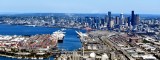 West Seattle Bridge, Harbor Island, Port of Seattle, Highway 99, Seattle Waterfront, Stadiums, Smith Tower, Space Needle