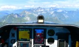 Mentor T34 Cockpit View of Three Fingers and Whitehorse Mountains, Cascade Mountains, Washington 503