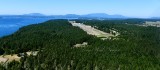 Final to Runway 34 at Lopez Airport, Lopez Island, Turtle Back Mountain, Buck Mountain, Mount Constitution, Washington 197 