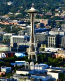 Space Needle, Pacific Science Center, Museum of Pop Culture. Amazonland, South Lake Union, Saint Marks Episcopal Cathedral, WA
