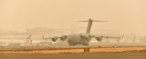 USAF C-17, Charleston AFB, Departed Boeing Field in Smoke, Seattle, Washington 056  