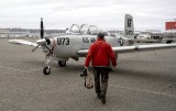 My Normal Walk and Camera and Flightbag to fly Beech Mentor T-34A, Modern Aviation, Seattle, Washington