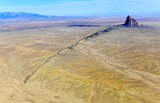 Shiprock Peak, Navajo-Ts Bitʼaʼ, Rock with Wings or Winged Rock, Navajo Nation in San Juan County, New Mexico 1214