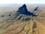Shiprock Peak, Navajo-Ts Bitʼaʼ, Rock with Wings or Winged Rock, Navajo Nation in San Juan County, New Mexico 1312 