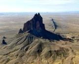 Shiprock Peak, Navajo-Ts Bitʼaʼ, Rock with Wings or Winged Rock, Navajo Nation in San Juan County, New Mexico 1316