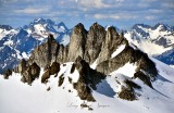 Gunsight Peak, Gunsight Glacier, Buckner Mountain, Park Creek, Storm King, Goode Mountain,North Cascades Mountain, Washington  