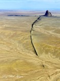 Shiprock Peak, Navajo-Ts Bitʼaʼ, Rock with Wings or Winged Rock, Navajo Nation in San Juan County, New Mexico 1220 