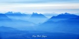 Morning Haze over Skykomish River Valley with Mount Index, Mount Persis, Heybrook Ridge, Gunn Peak, Merchant Peak, Baring Mounta