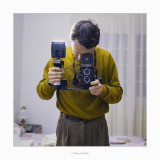 Autoretrat amb la Yashica Mat 124G